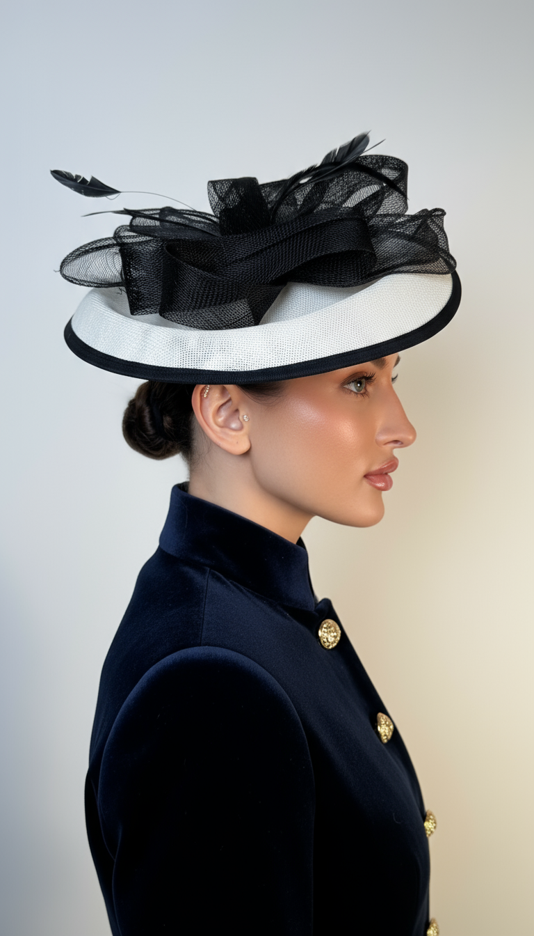 Hit Show – Black & White Race Day Hat